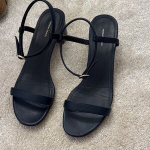 Mansur Gavriel Black Leather Sandals